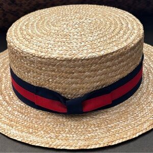 Zakira London Straw Boater Hat